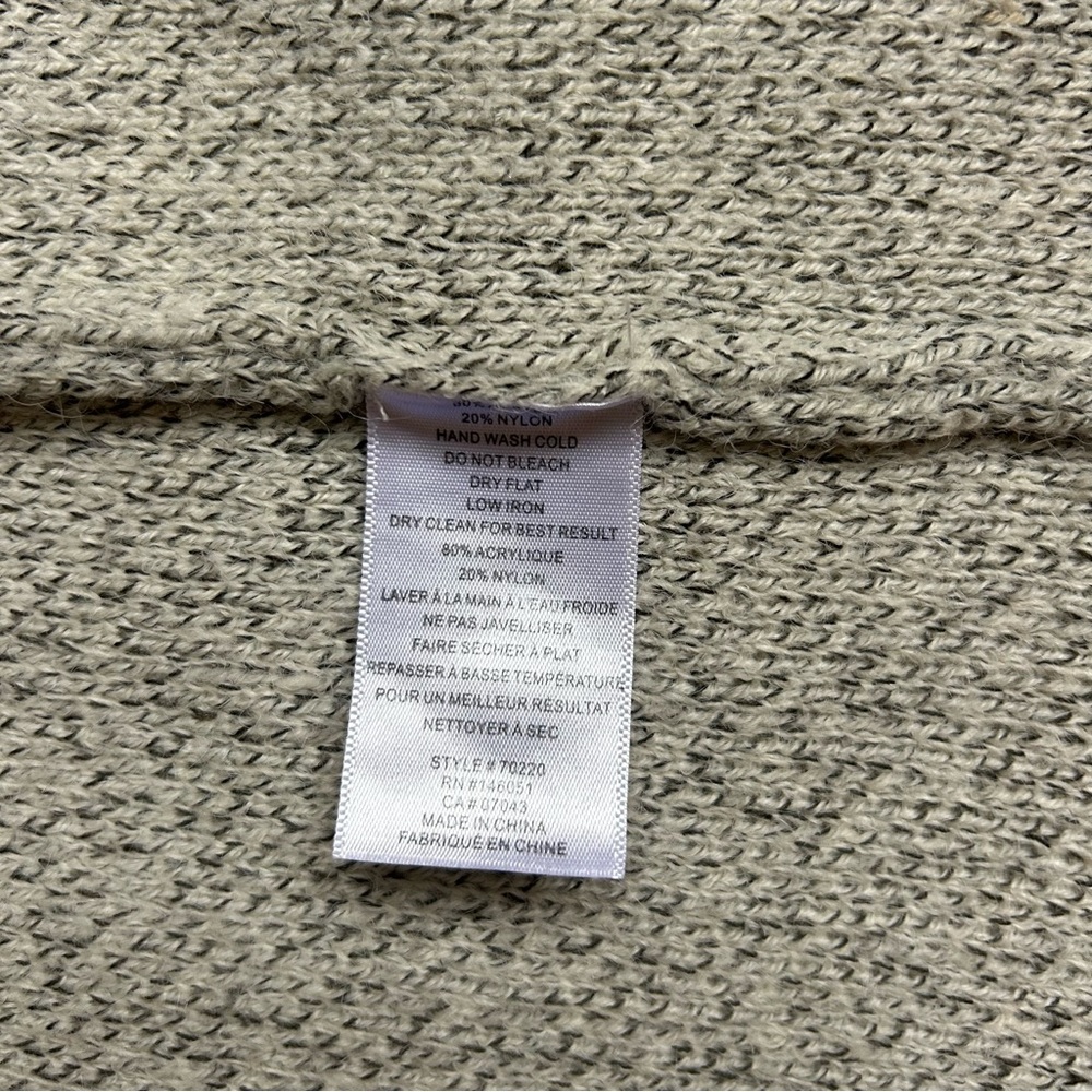 MONTEAU Gray Knit Cardigan Sweater Open Front - Picture 9 of 14